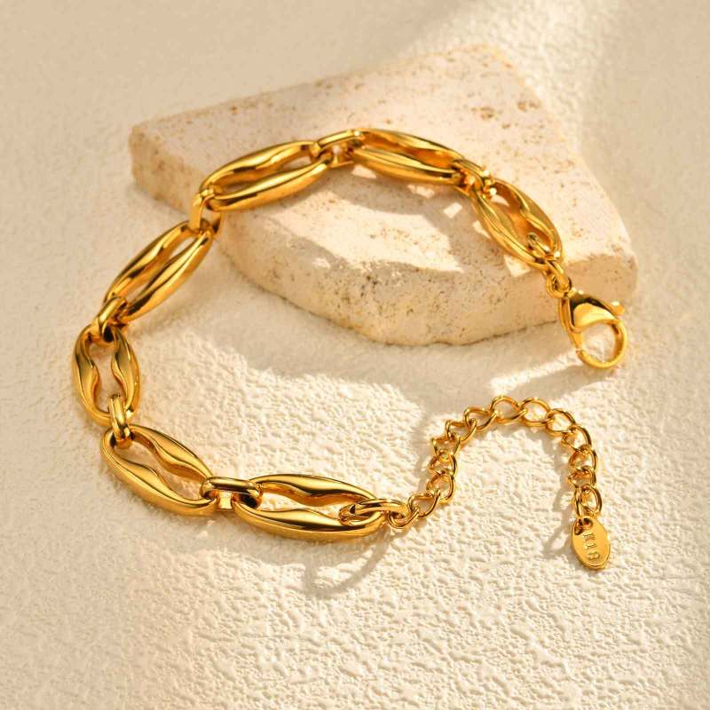 Wholesale Stainless Steel Chunky Gold Bracelet