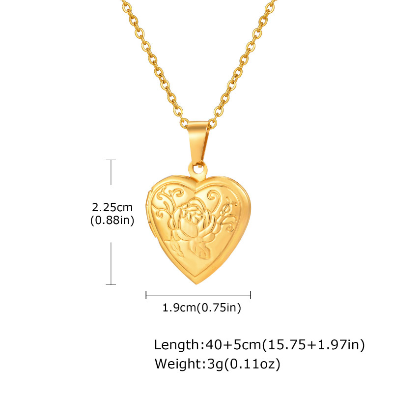 Wholesale Stainless Steel Photo Locket Necklace