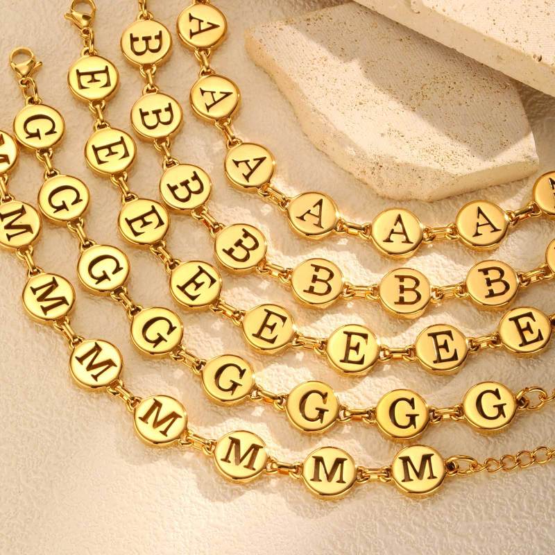Wholesale Stainless Steel Initial Bracelets