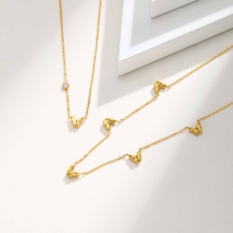 Wholesale Stainless Steel Butterfly Necklace