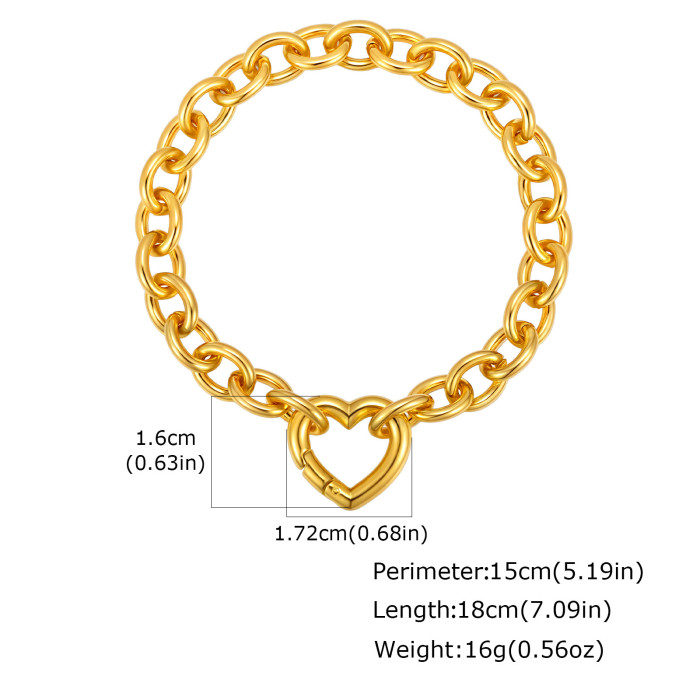 Wholesale Stainless Steel Heart Clasp Necklace