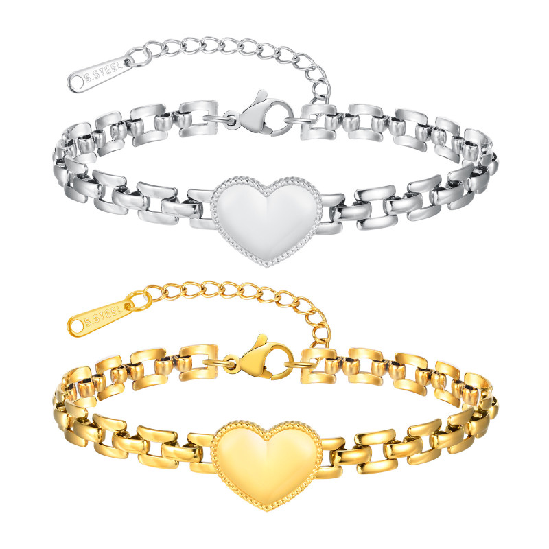 Wholesale Stainless Steel Heart Fashion Bracelet