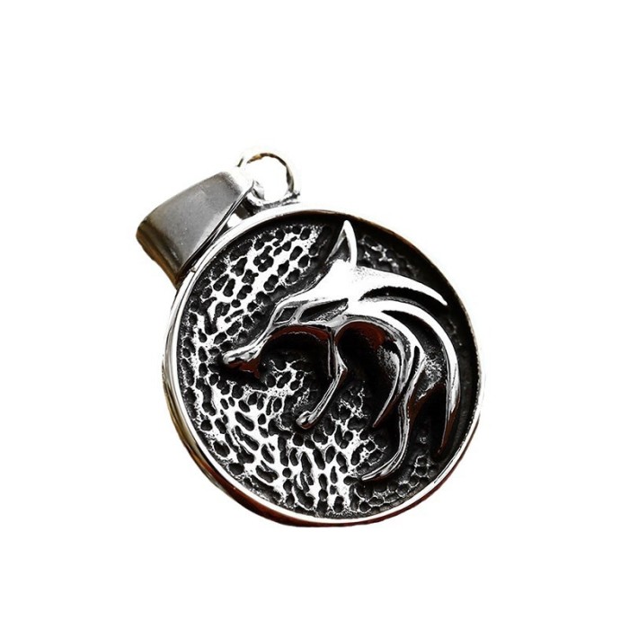 Wholesale Stainless Steel New Hip Hop Men's Wolf Head Pendant