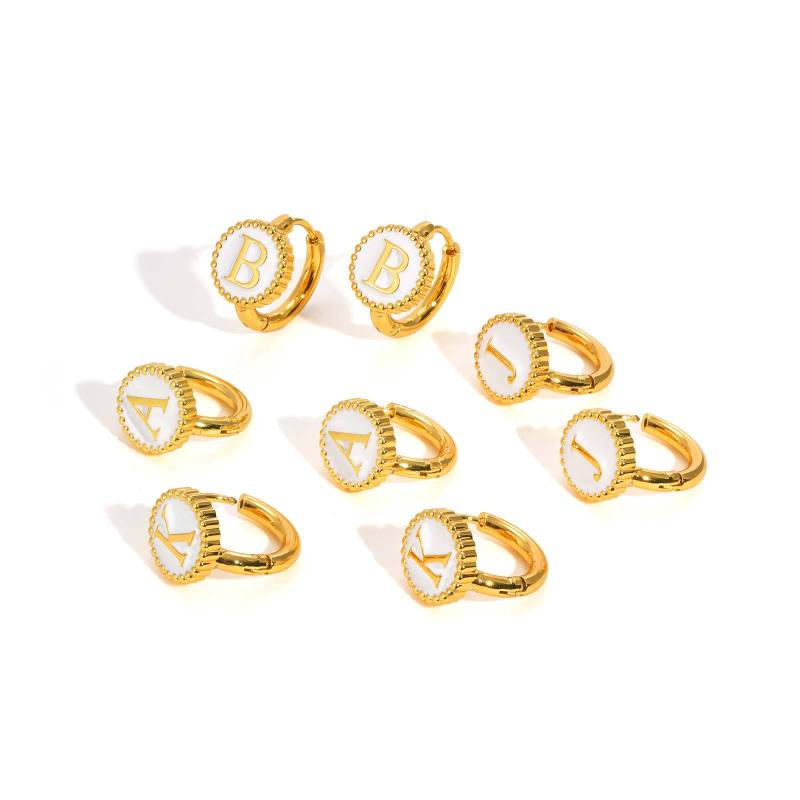 Wholesale Stainless Steel Alphabet Earrings