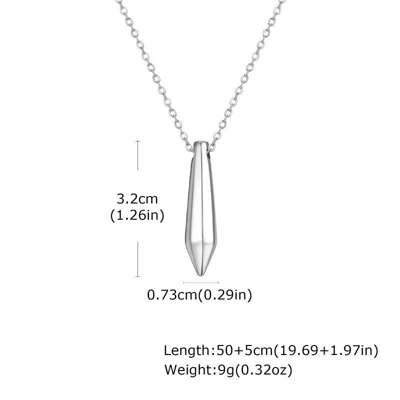 Wholesale Stainless Steel Bullet Necklace