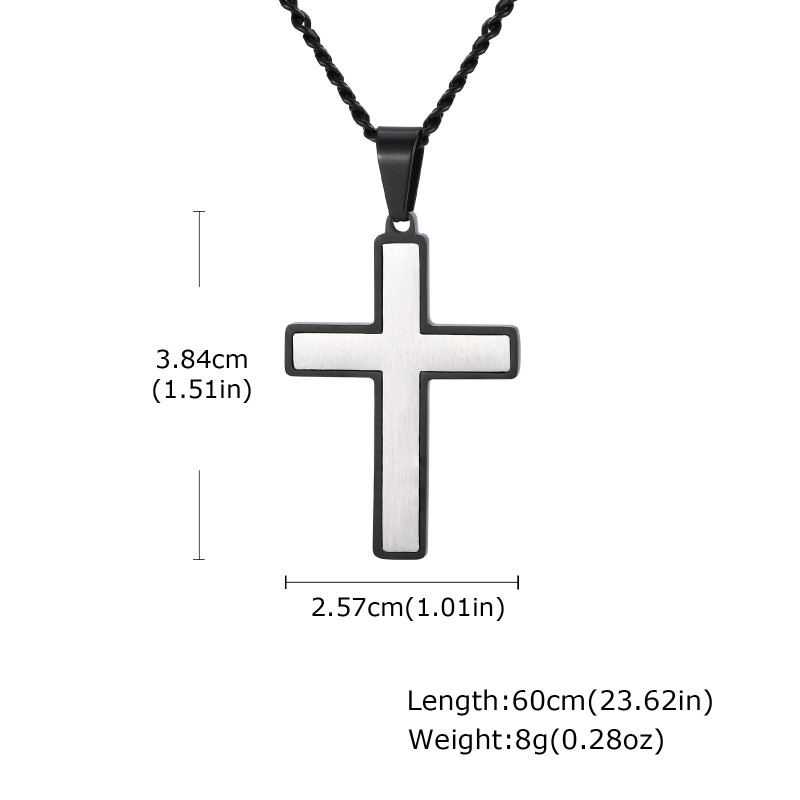 Wholesale Stainless Steel Black Cross Pendants