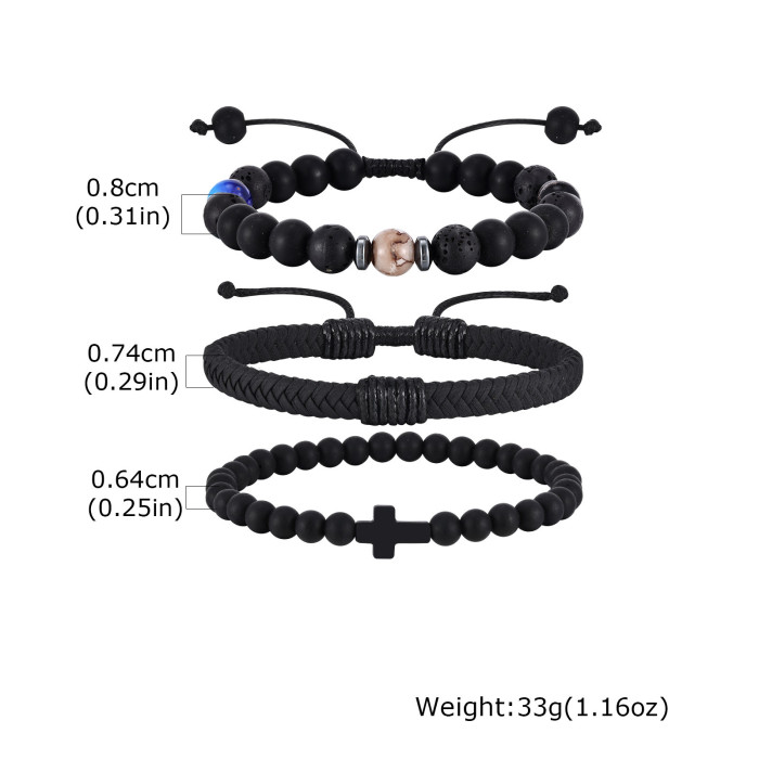 Wholesale Agate Beads Volcanic Stone Stacking Bracelet