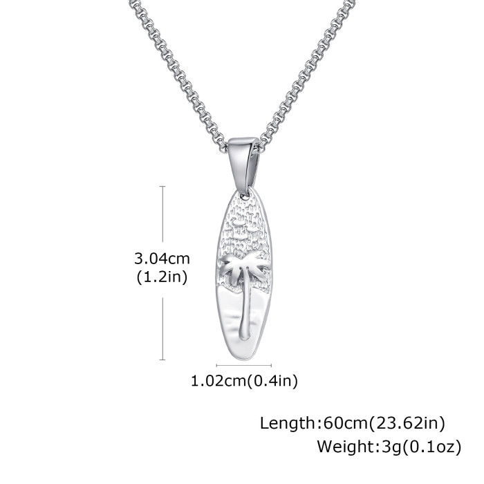 Wholesale Stainless Steel Coconut Tree Necklace