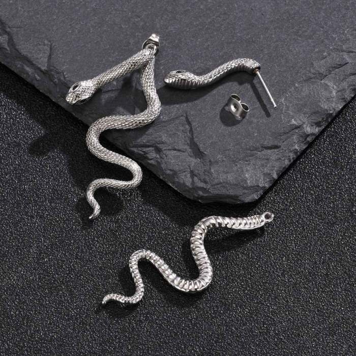 Wholesale Stainless Steel Snake Earrings
