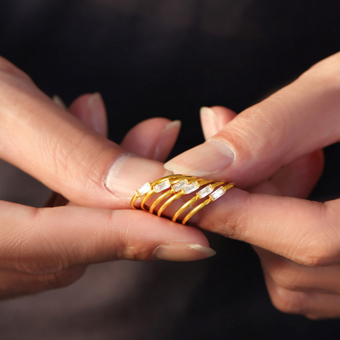 Wholesale Stainless Steel 5A Zirconia Ring
