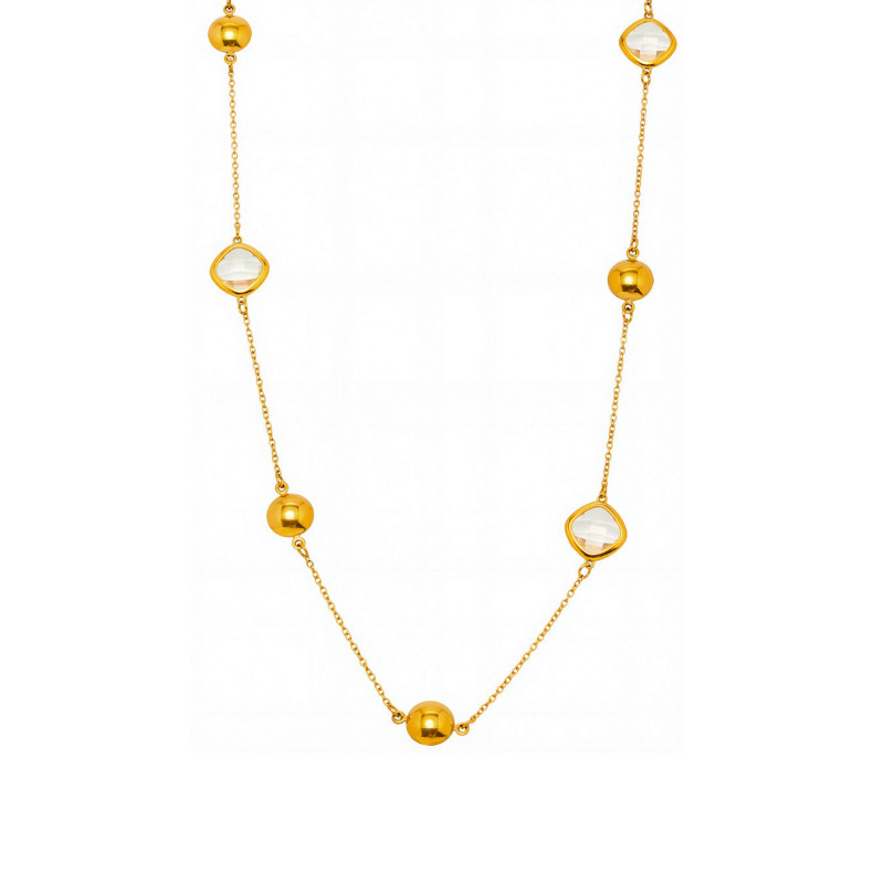 Wholesale Stainless Steel Czech Glass Long Necklace