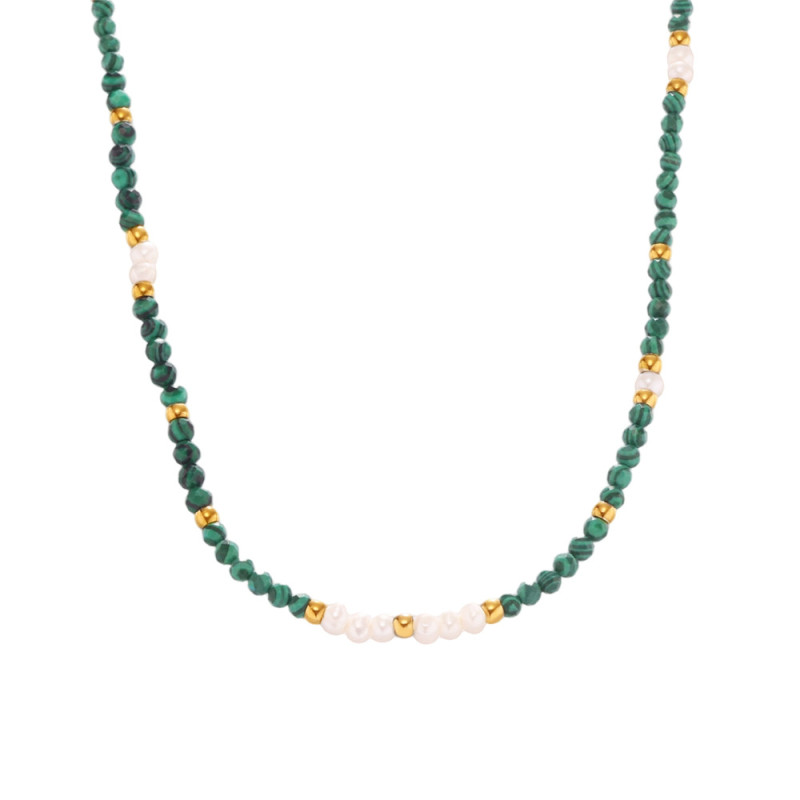 Wholesale Handmade Malachite Pearl Necklace