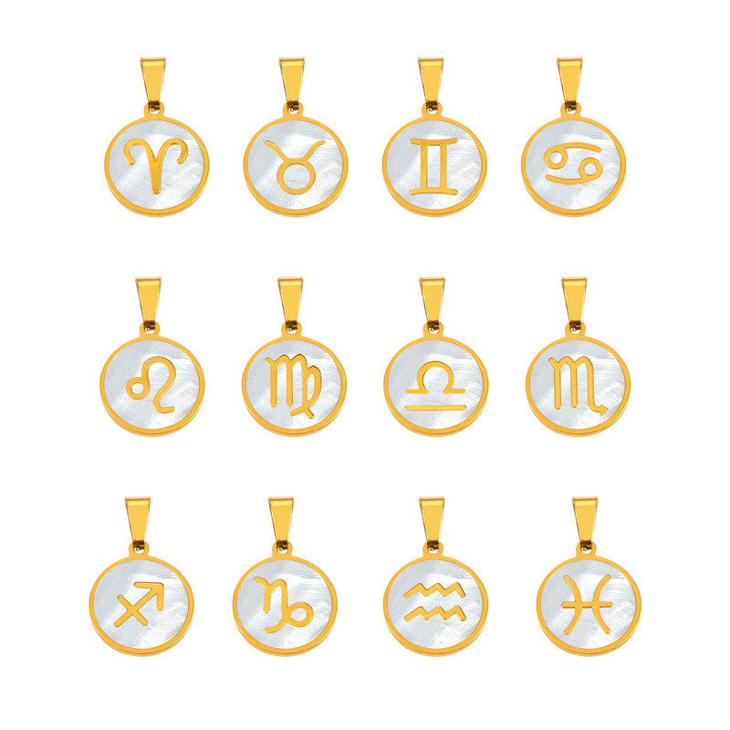 Wholesale Stainless Steel Seashell Constellation Pendant