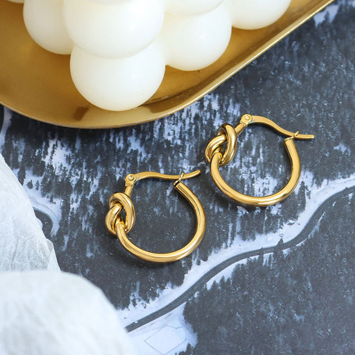 Wholesale Stainless Steel Knot Earrings