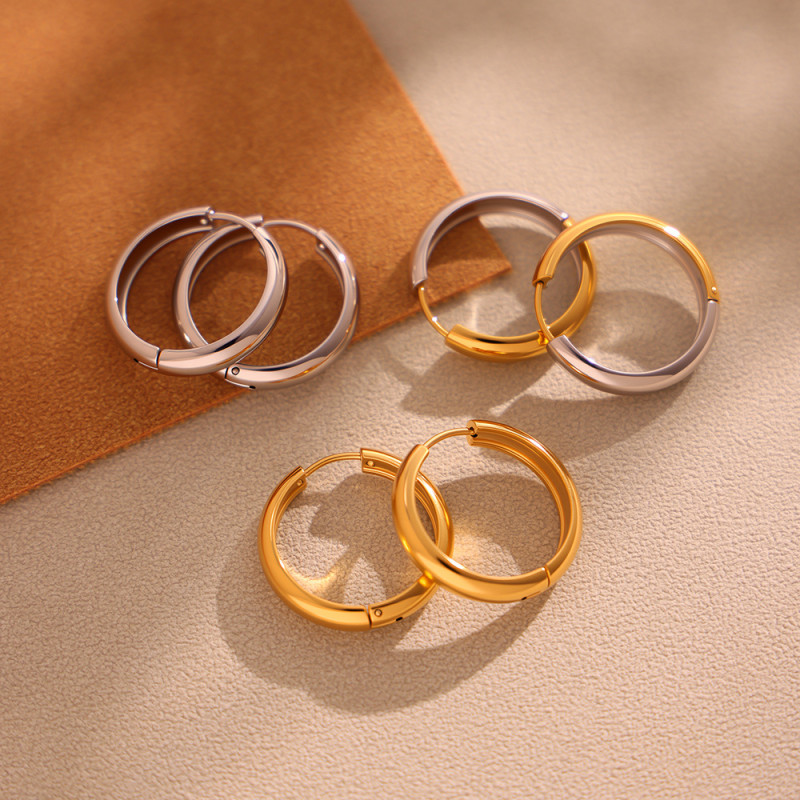 Wholesale  Stainless Steel 18K Minimalist Earrings