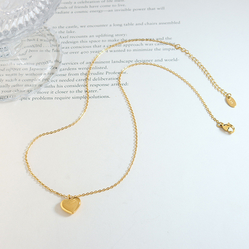 Wholesale Stainless Steel 18k Heart Necklace