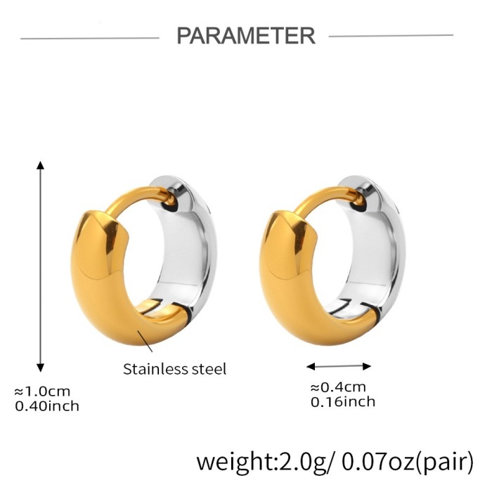 Wholesale  Stainless Steel 18K Minimalist Earrings