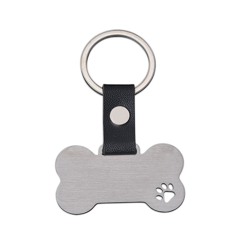 Wholesale Stainless Steel Dog Footprint Keychain