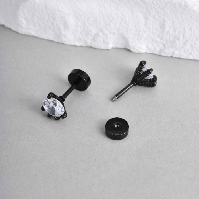 Wholesale Stainless Steel Zirconia Dragon Claw Earrings