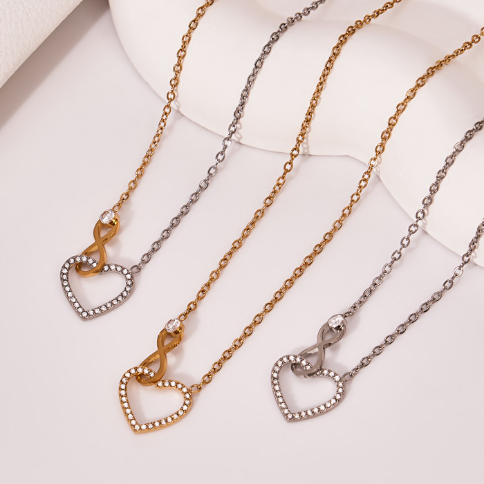 Wholesale Stainless Steel Infinity Love Bracelet Necklace