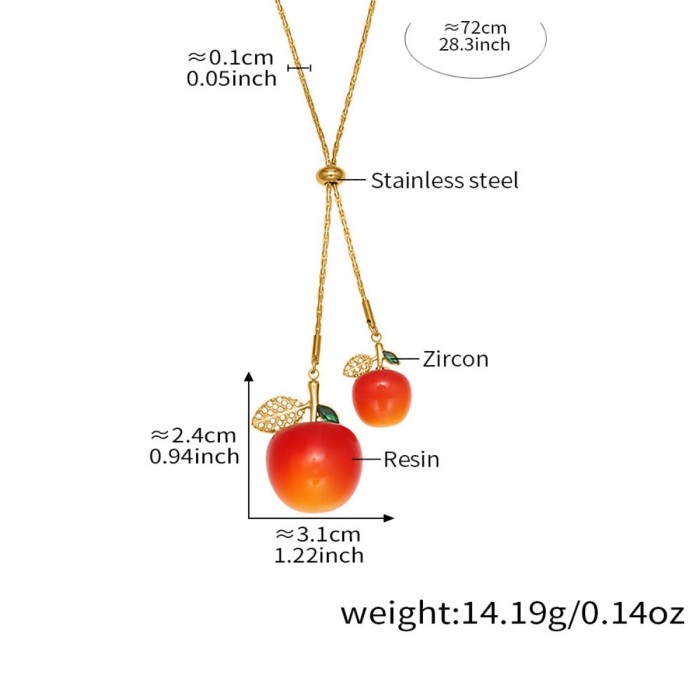 Wholesale Cherry and Zirconia Sweater Chain