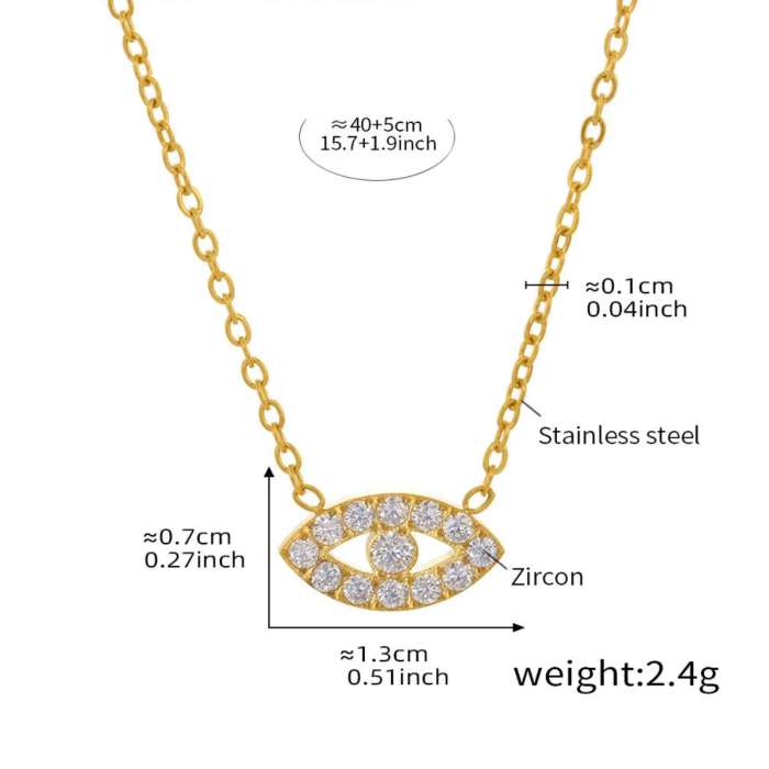 Wholesale Stainless Steel Devil's Eye Necklace Bracelet