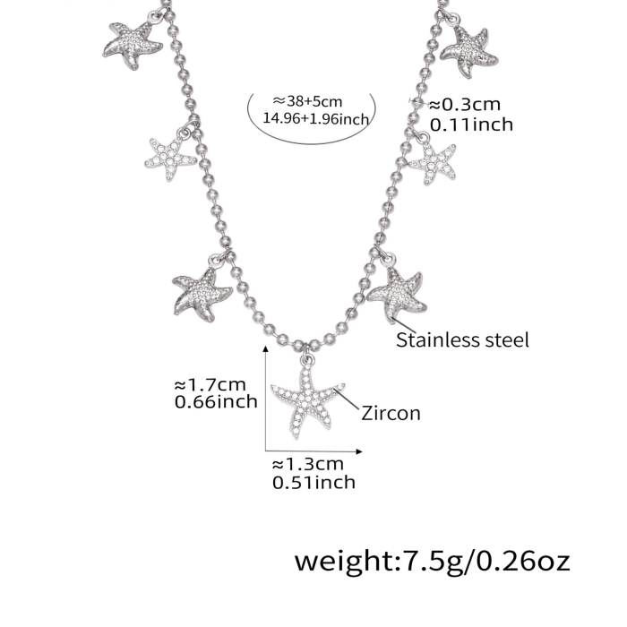 Wholesale Stainless Steel Starfish Jewelry Set