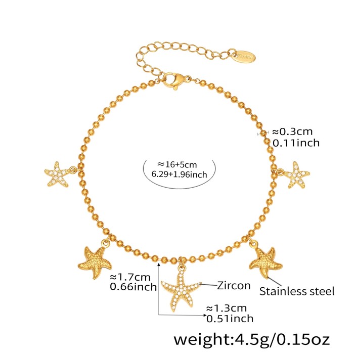 Wholesale Stainless Steel Starfish Jewelry Set