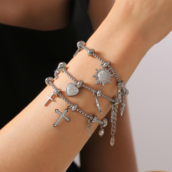 Wholesale Stainless Steel Charm Bracelets for Women