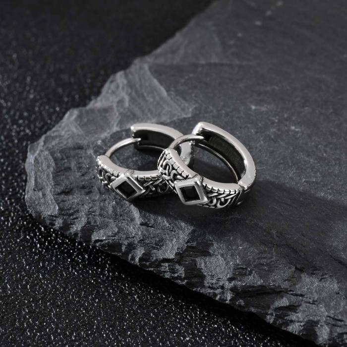 Wholesale Stainless Steel Cross Dangle Hoop Earrings