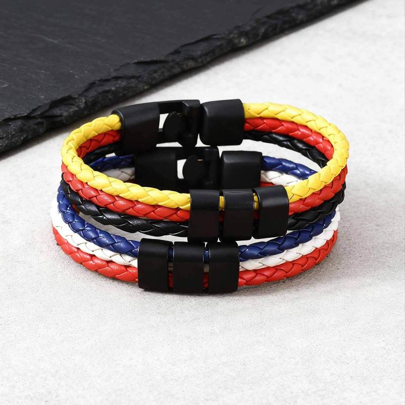 Multicolor Braided Leather Bracelet Wholesale