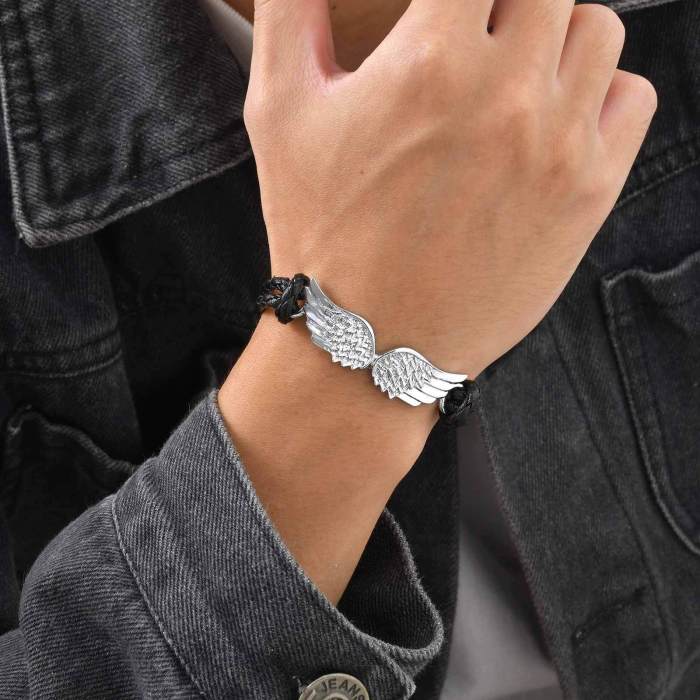Stainless Steel Angel Wing Bracelet Wholesale