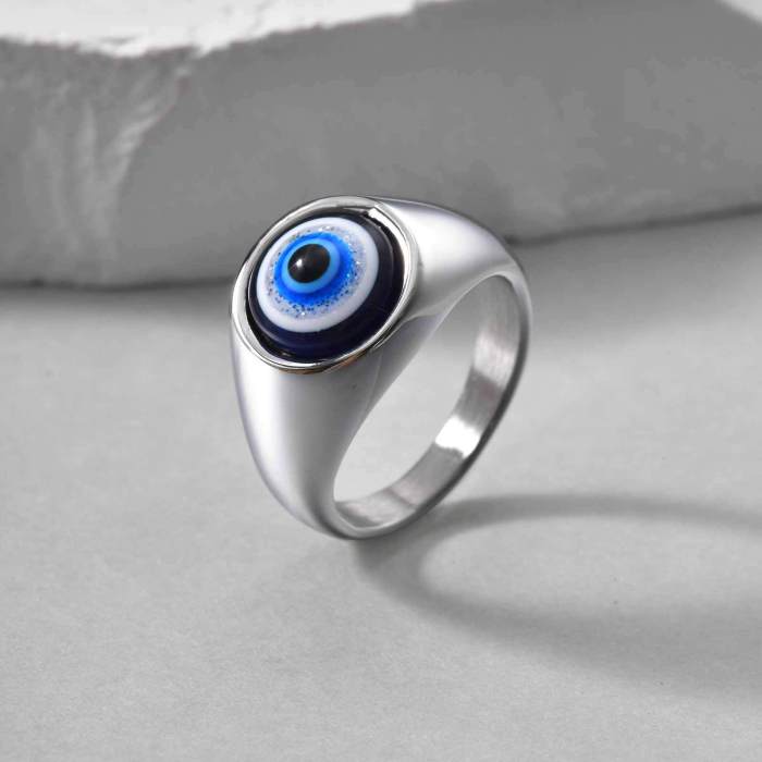 Stainless Steel Evil Eye Ring Wholesale