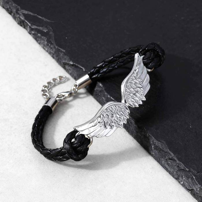 Stainless Steel Angel Wing Bracelet Wholesale