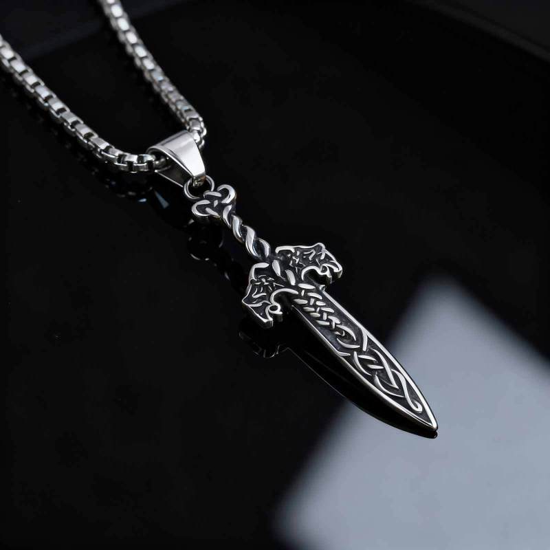 Stainless Steel Cross Dagger Pendant Wholesale