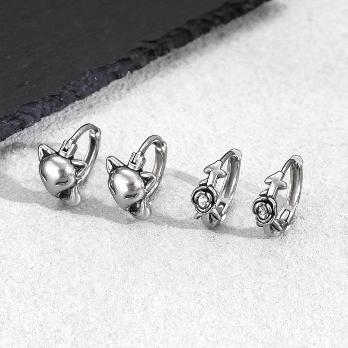 Cat Hoop Earrings Wholesale