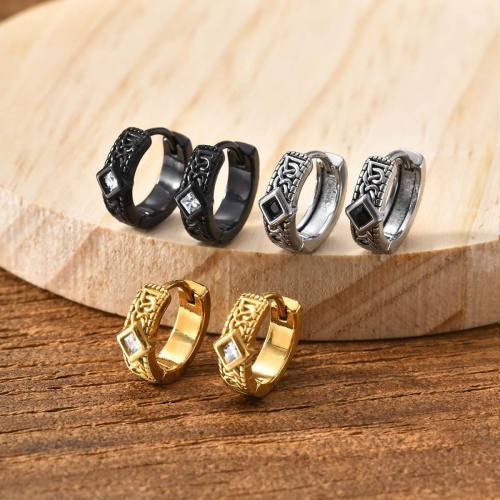 Wholesale Stainless Steel Cross Dangle Hoop Earrings