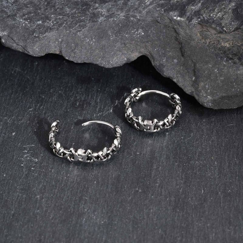Stainless Steel Chain Hoop Earrings Wholesale