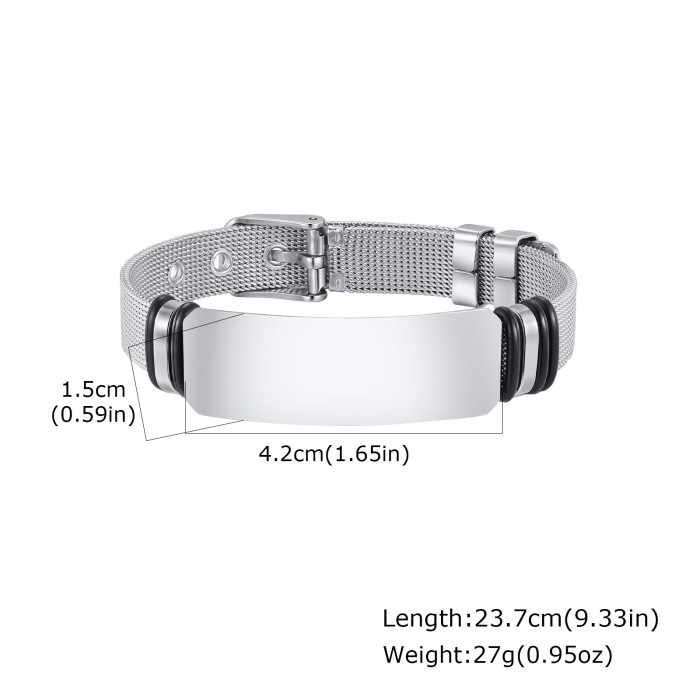 Stainless Steel Mesh ID Bracelet Wholesale