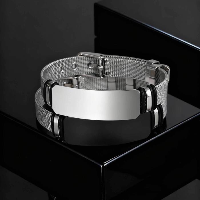 Stainless Steel Mesh ID Bracelet Wholesale