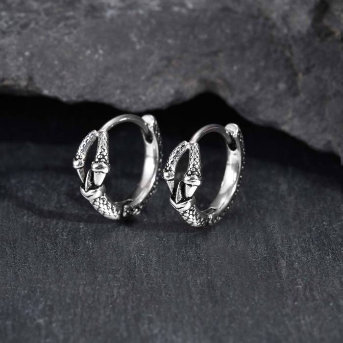 Stainless Steel Snake Hoop Earrings Wholesale