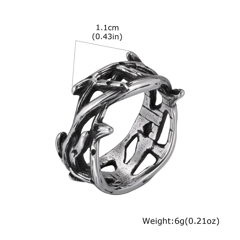 Stainless Steel Crown of Thorns Ring Wholesale