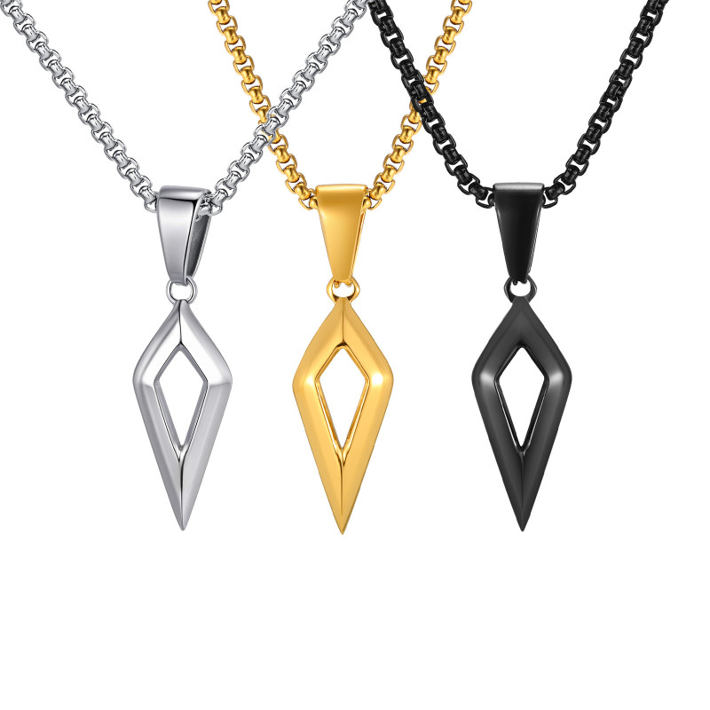 Stainless Steel Geometric Pendant Necklace Wholesale