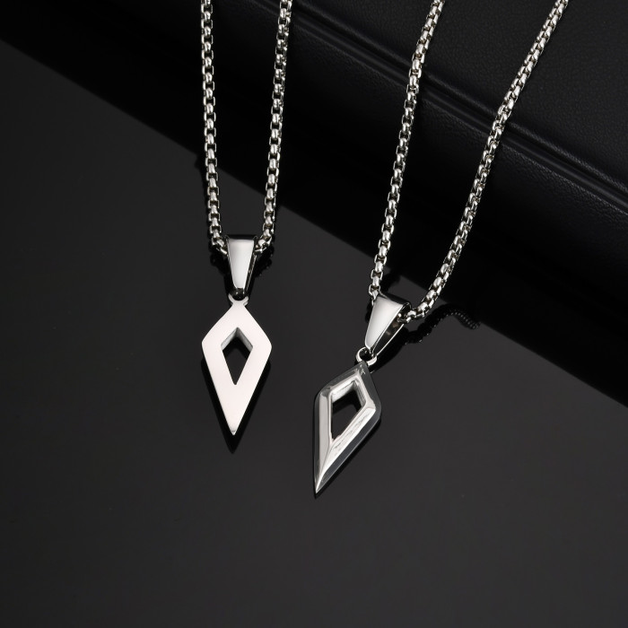 Stainless Steel Geometric Pendant Necklace Wholesale