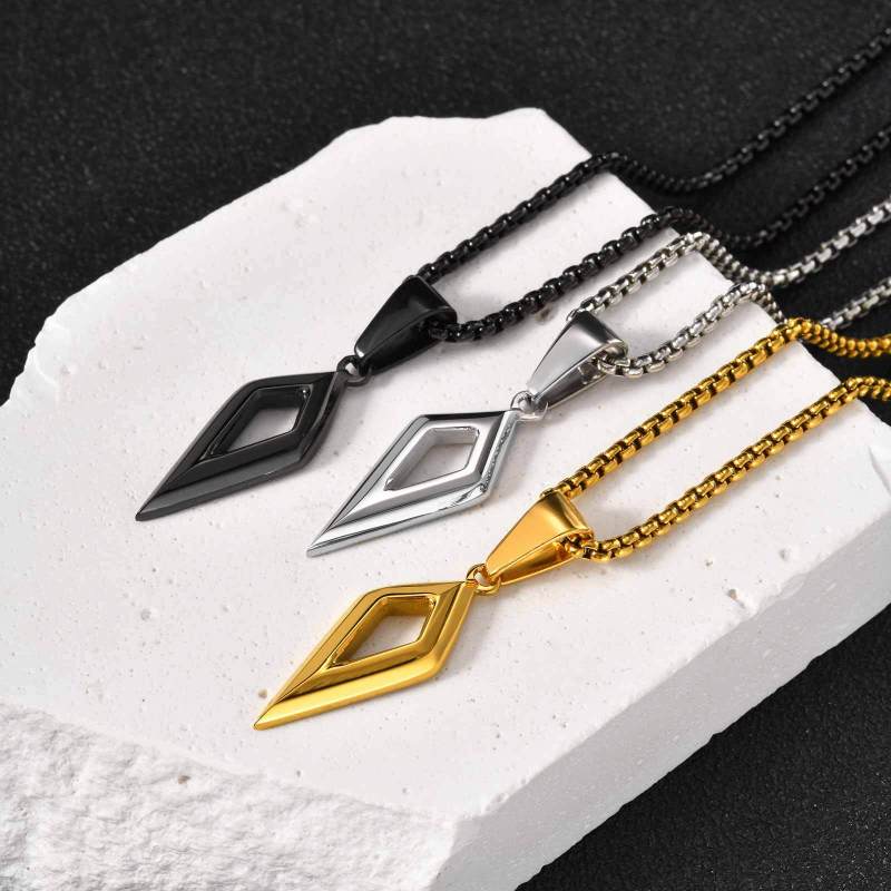 Stainless Steel Geometric Pendant Necklace Wholesale