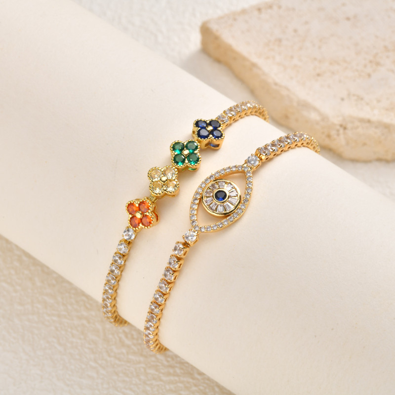 Wholesale Copper Gold Plated Tennis Bracelet