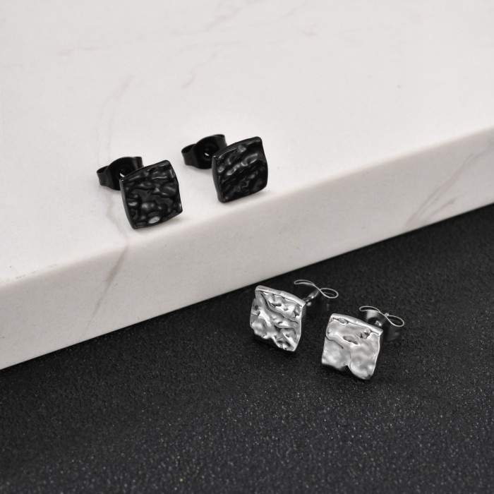 Wholesale Stainless Steel Square Stud Earrings