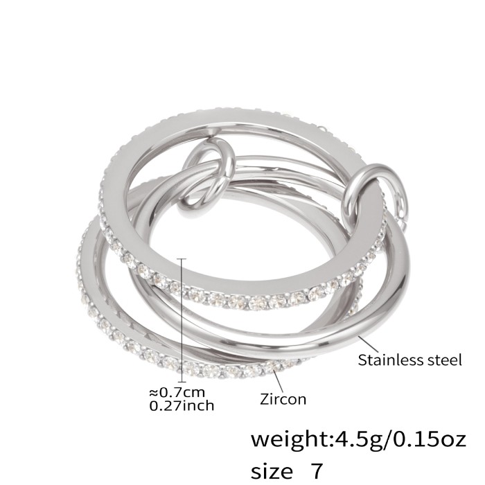 Wholesale Stainless Steel Gold Stacking Rings Set