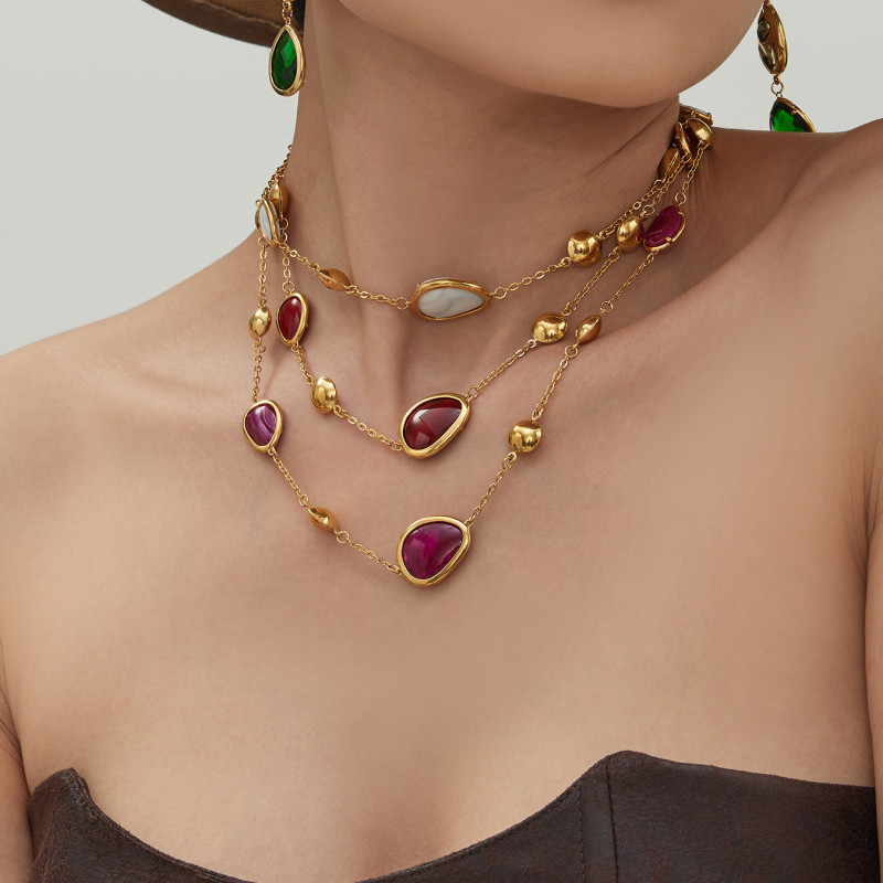 Wholesale Stainless Steel Beaded Gemstone Collection