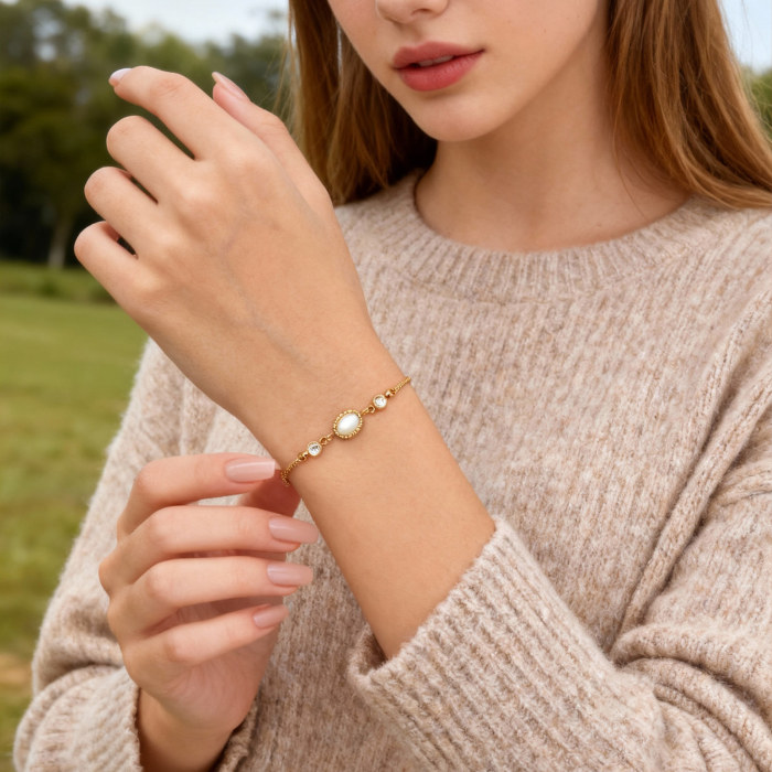 Wholesale 18K Gold Plated Stainless Steel Jewelry Set